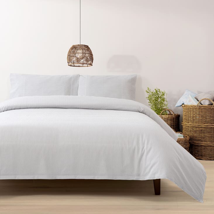 Edredón confort acolchado 200 gr jacquard gris cama 105 (190x265 cm) TURIA