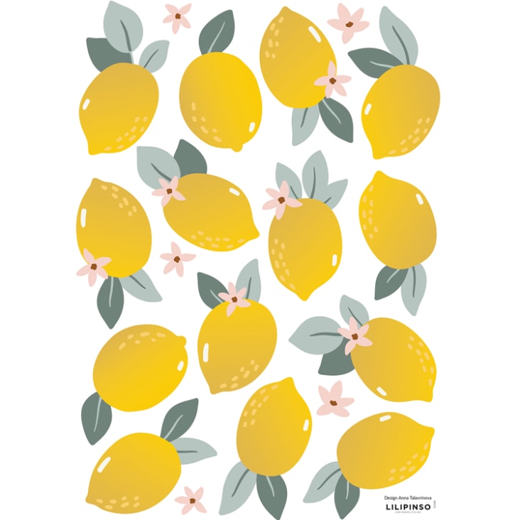 Planche De Stickers A3 Citrons Lemons Louise 