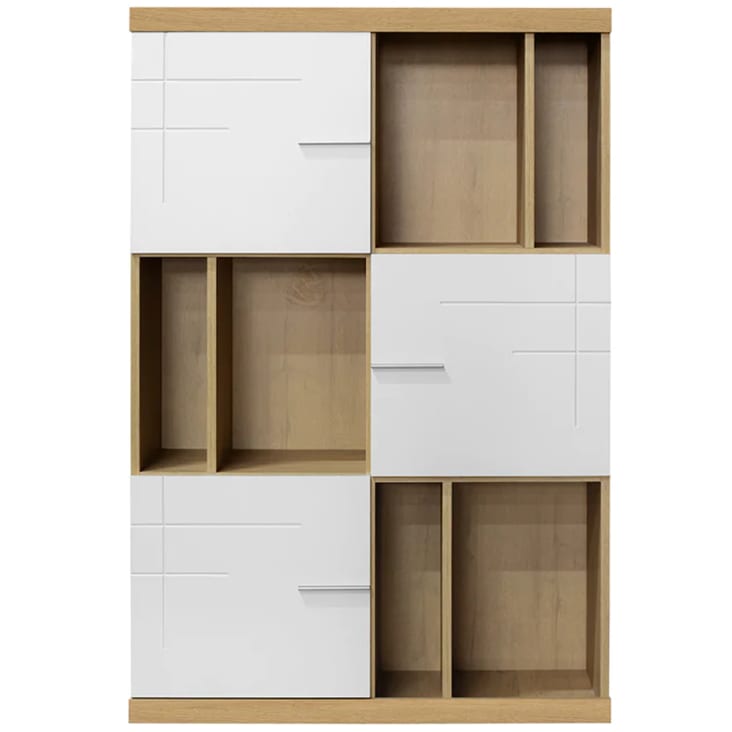 Mueble de pared para cocina, color blanco, ahorro de espacio, con