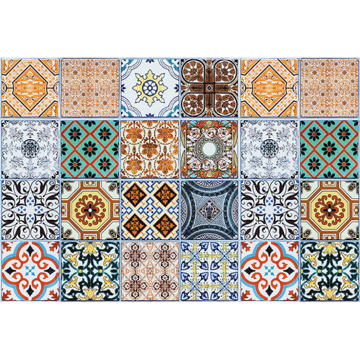 Tappeto a strisce multicolore in stile indiano 160 x 230 cm Sahbaz