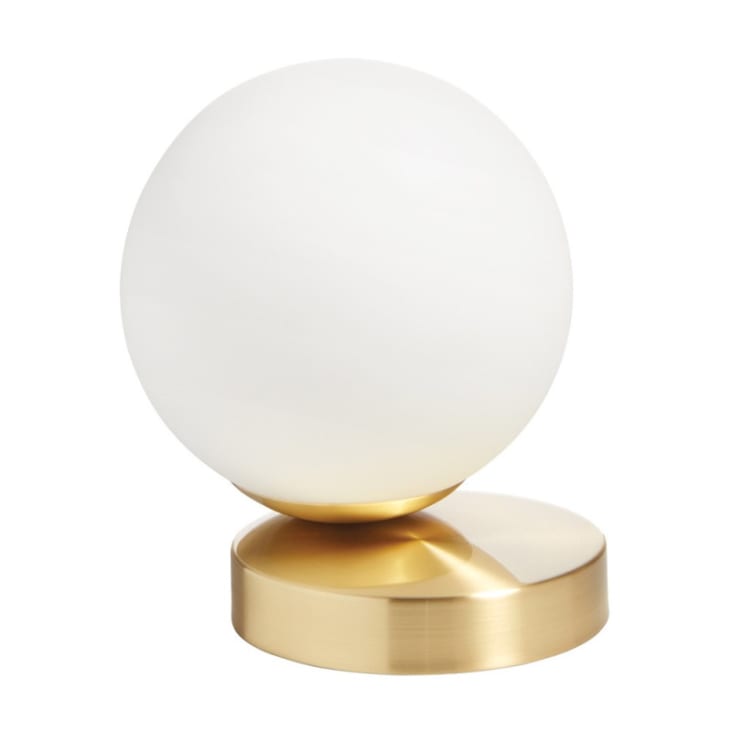 Lampe De Chevet Blanche Frédéric François - Création Artisanale Serviettage - Abat-jour Illustré - Céramique - H. 26 Cm