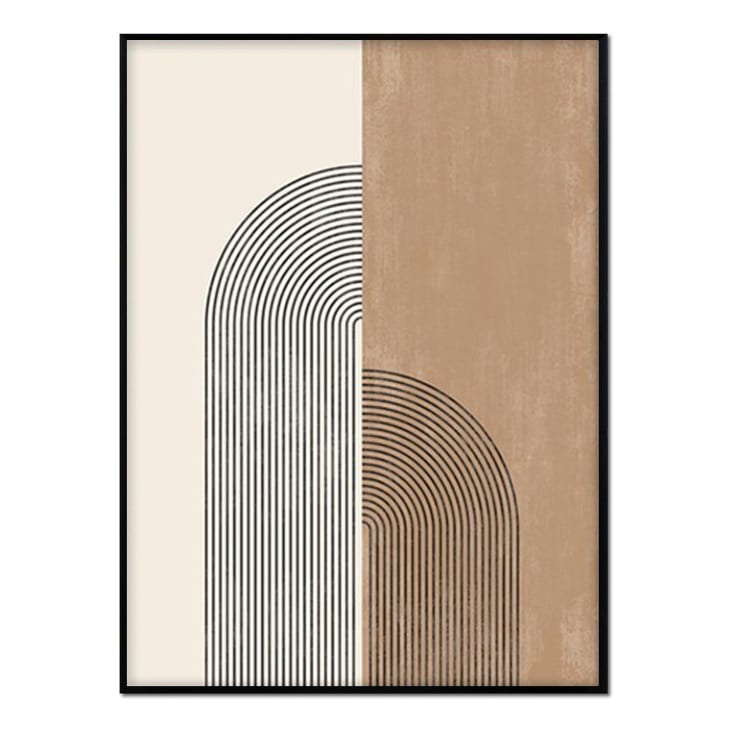 Poster con cornice nera - geometria astratta - 50x70 Minimalismo