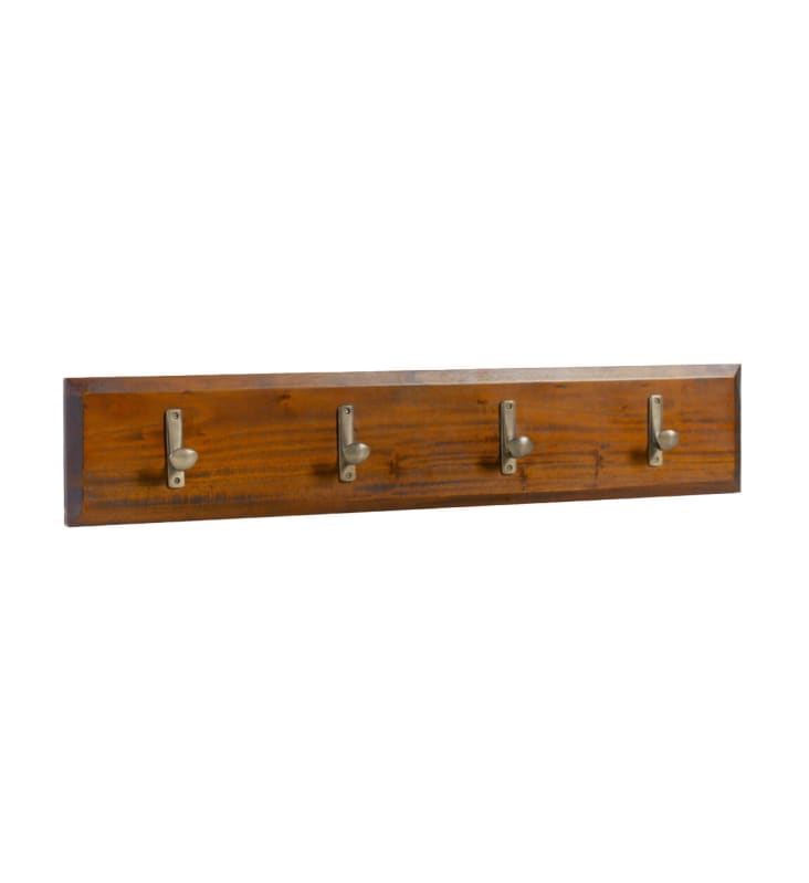 Appendiabiti Grande In Legno Marrone Con 10 Ganci - Pratico E Robusto Per Ingresso O Cameretta - 2