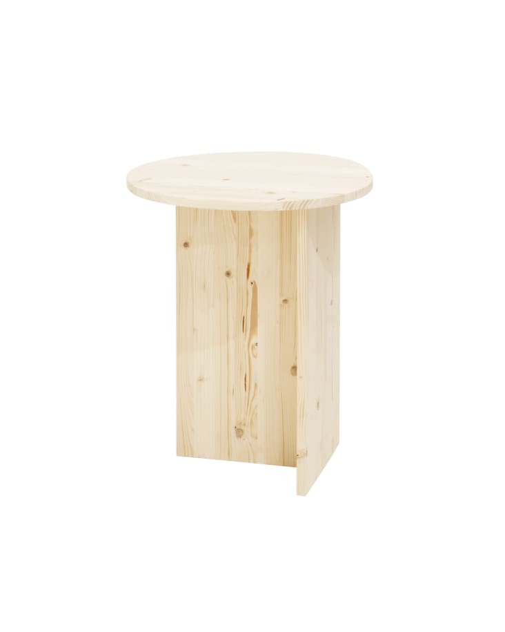 Mesa de centro de madera maciza acabado natural y verde de 120x50cm