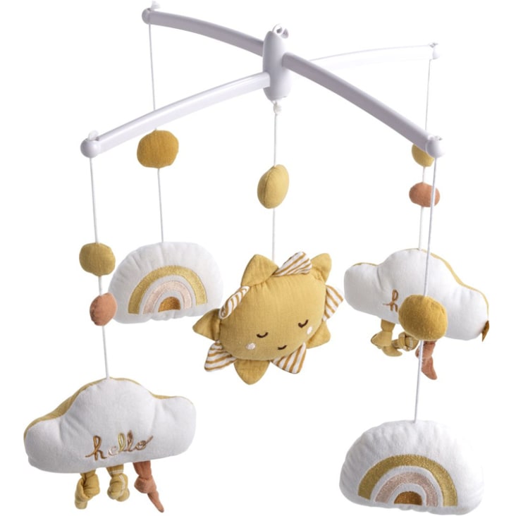 Nuby Biscuit L'Orso – Giostrina Musicale Per Lettino Con Braccio Regolabile, Melodie Rilassanti E Personaggi Morbidi