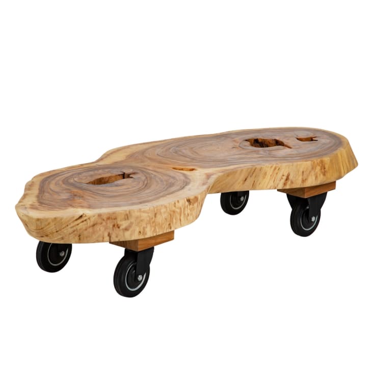3 Troncos portavelas de madera natural Centros de mesa madera