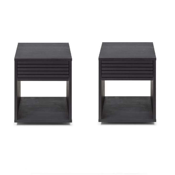 2 x Nachttisch, schwarze Buche Emma | Maisons du Monde