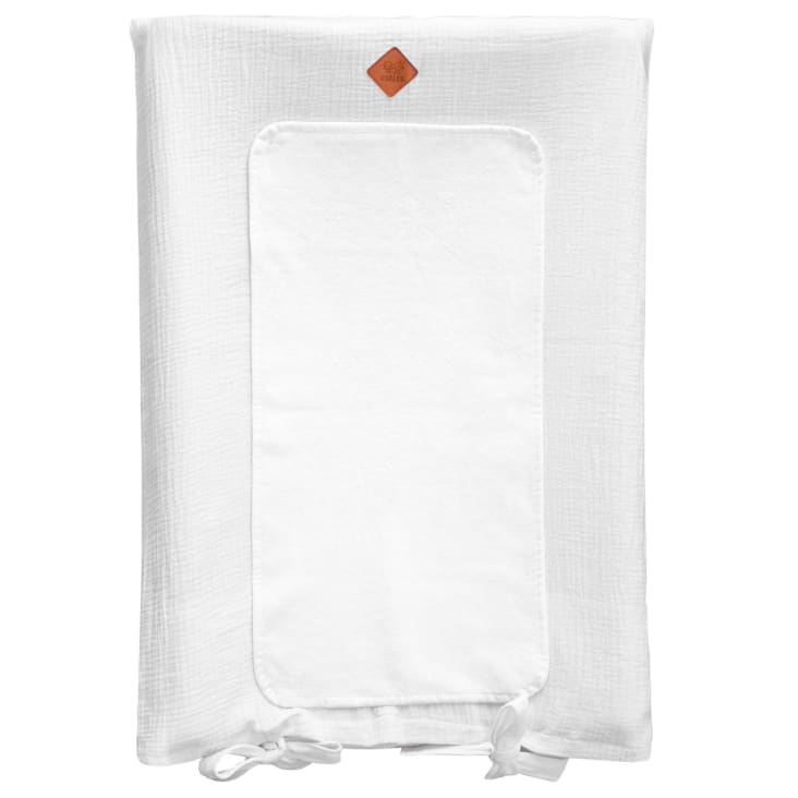 Housse De Matelas à Langer En Gaze De Coton Jeanne - Made In France Sevira Kids Avec Tapis Imperméable