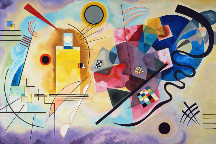 Affiche D'Art Upward Kandinsky - Poster Imprimé Premium Blanc 30x40 Cm Pour Décoration Murale Moderne