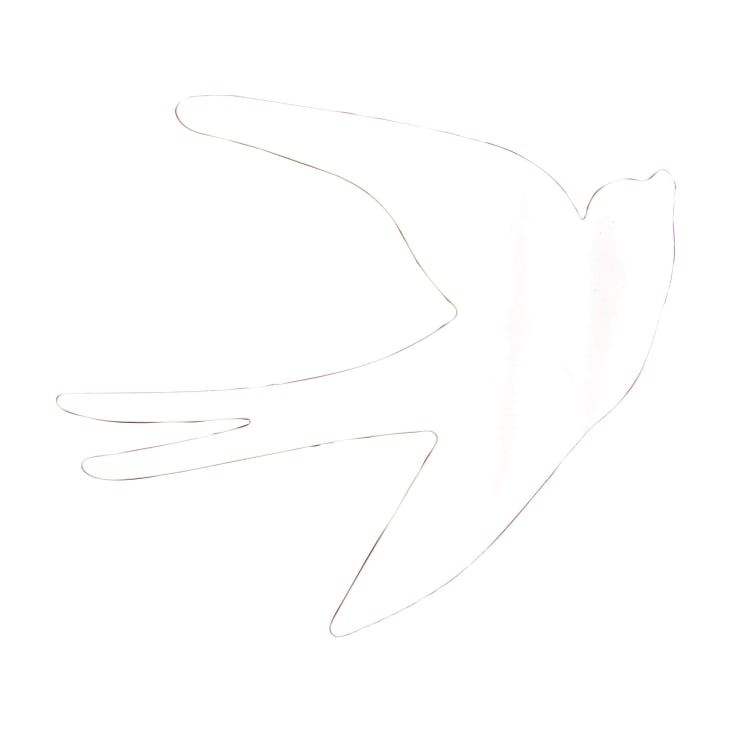 Plaque décorative hirondelle en métal blanc IONA Maisons du Monde