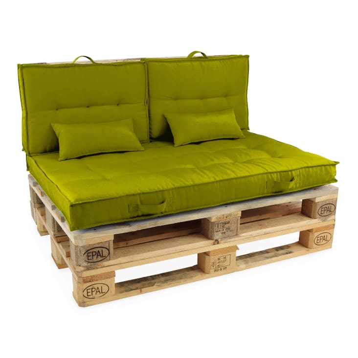 Cuscino per seduta divano pallet 80 x 120 cm verde