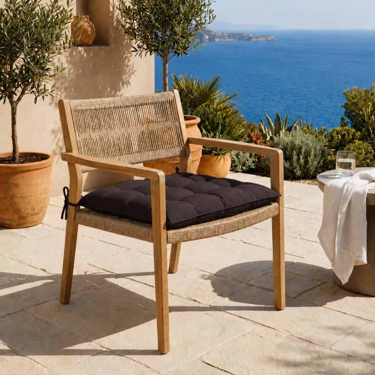 Confezione da 2/4 cuscini per sedia, 40/45 cm, cuscino per sedia da pranzo con cravatte, morbido cuscino per sedia da giardino, ufficio, casa (4 pezzi, 45 x 45 cm, E