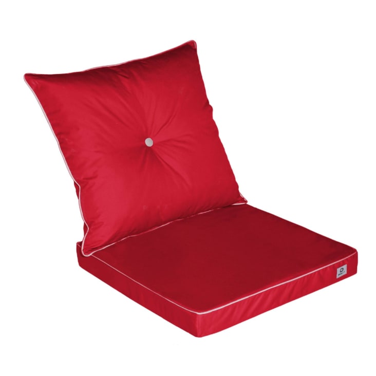 Coussin pour chaise d'extérieur 60 x 60cm rouge