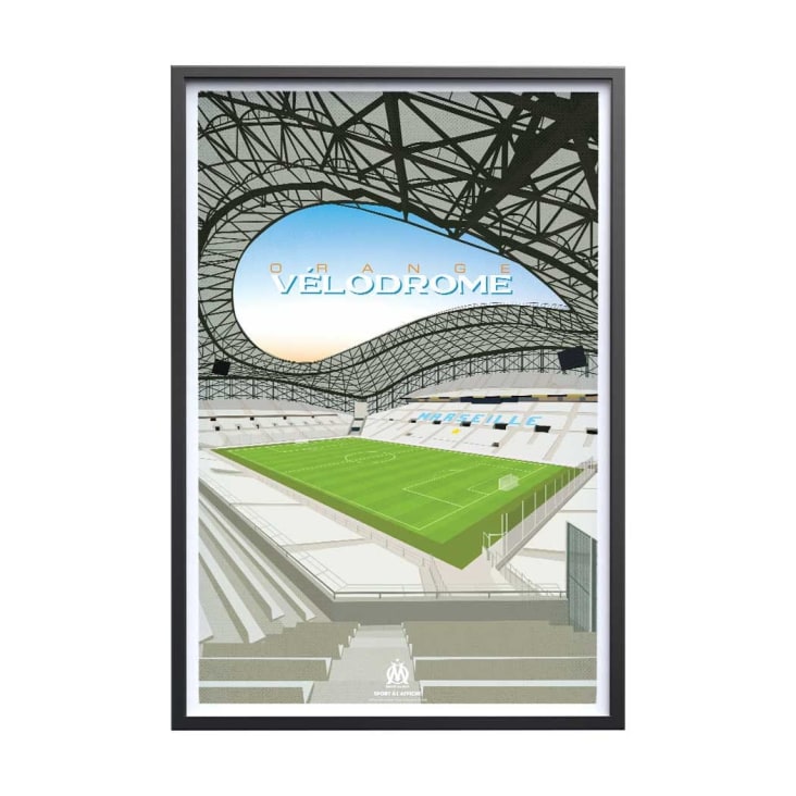 Affiche Foot - Olympique de Marseille - Stade Orange Vélodrome 30x40cm FOOT
