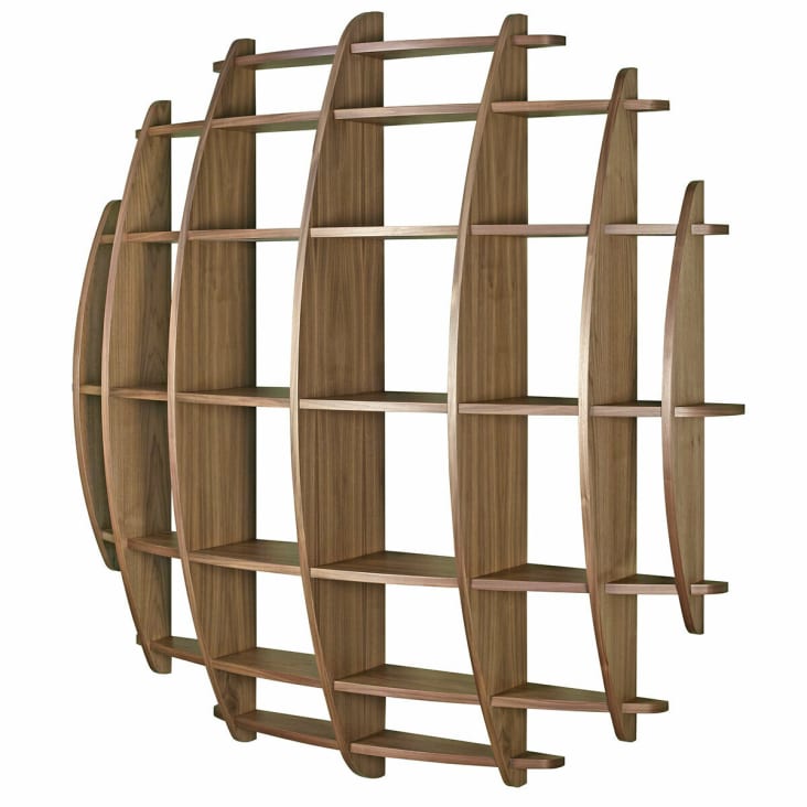 étagère demi sphère en bois-étagère demi cercle en bois-le mans