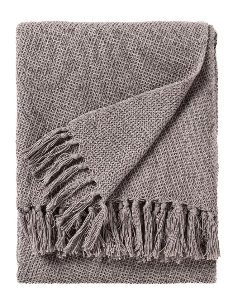 Coperta FETHIYE Cotone 140 x 170 cm Grigio scuro