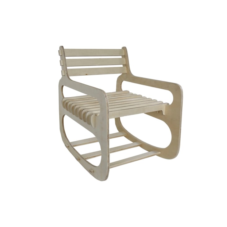 Rocking chair en contreplaqué beige Simplicity Maisons du Monde