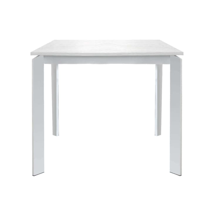 Tavolo da pranzo moderno allungabile 90x90/150 in legno bianco