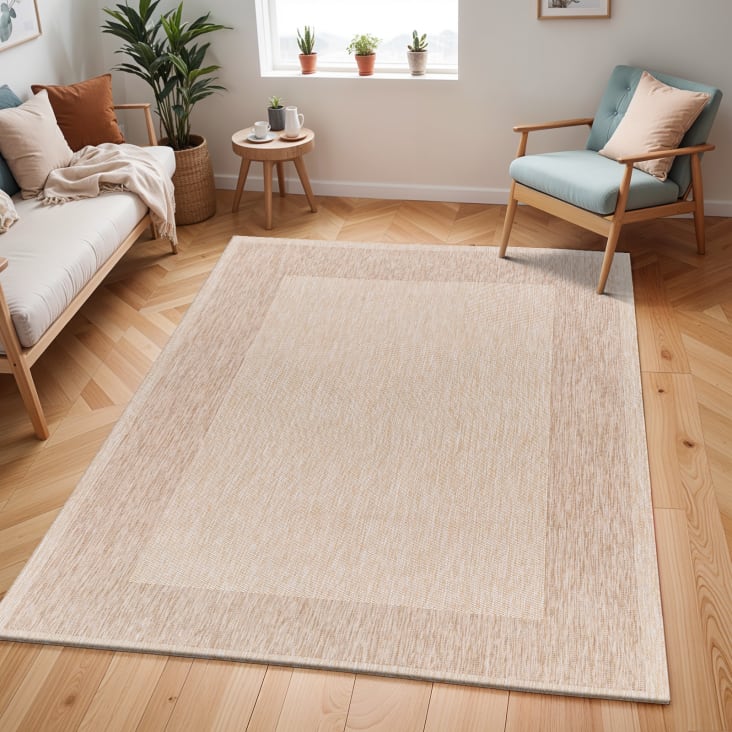 Unique Loom Outdoor Teppich „Kapstadt“ – Läufer 60x200 Cm, Gelb/elfenbein, Aus Polypropylen, Für Drinnen & Draußen
