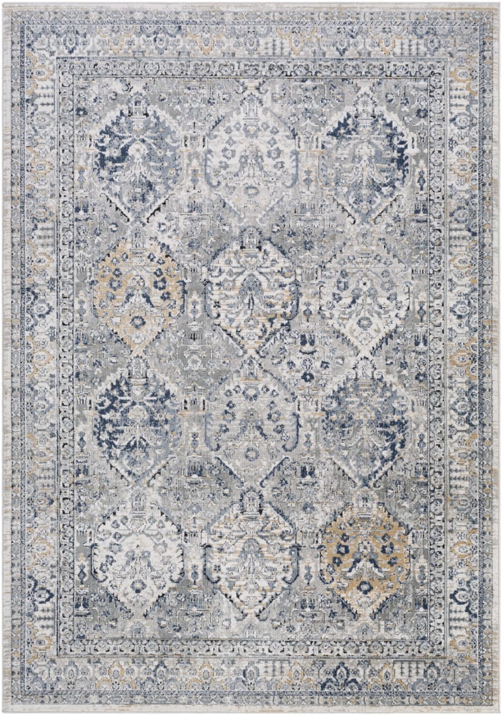 Tappeto Vintage Orientale Grigio/Blu/Marrone Chiaro 160x220 Camila