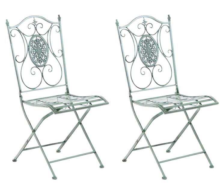 Gartenstuhl Bad TÖLZ 2er Set Aus Robinienholz – Klappbar, Wetterfest, Grünes Stahlgestell, Perfekt Für Biergarten & Terrasse