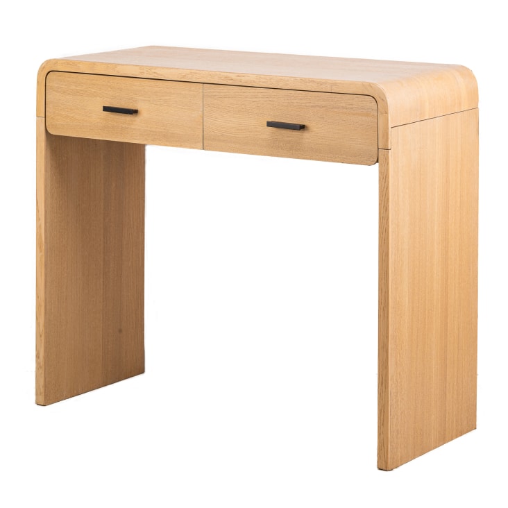 Mesa consola 2 cajón en madera