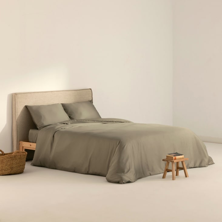 Funda nórdica de punto 100% algodón beige para cama de 150/160 cm LINEN