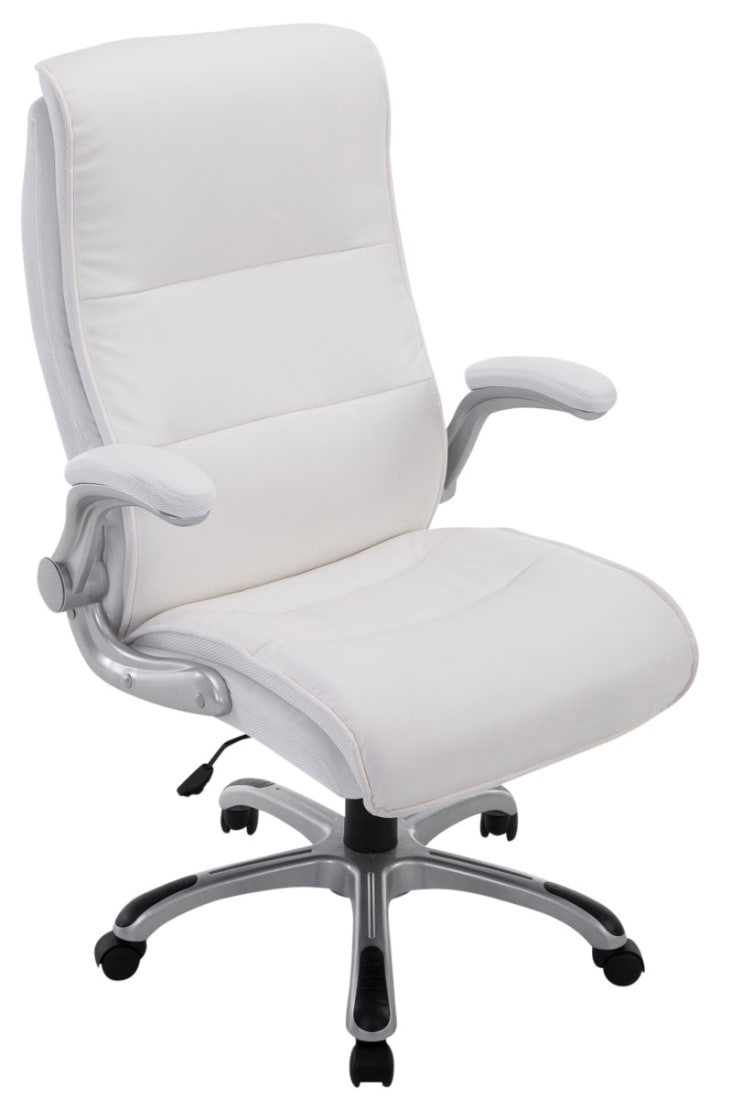 Chaise de bureau blanche à Angle d'inclinaison réglable, chaise de