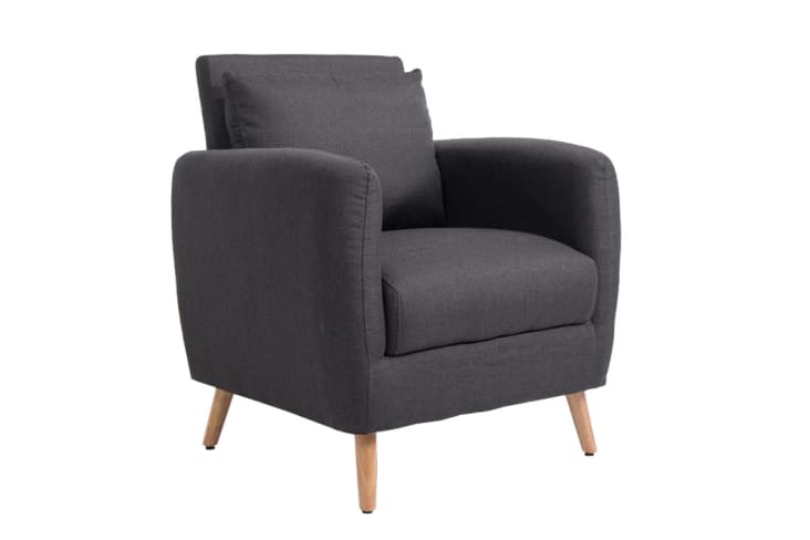 Poltrona Relax in Legno e Tessuto Colore Grigio Scuro Mod. Petty 52x58x71H cm