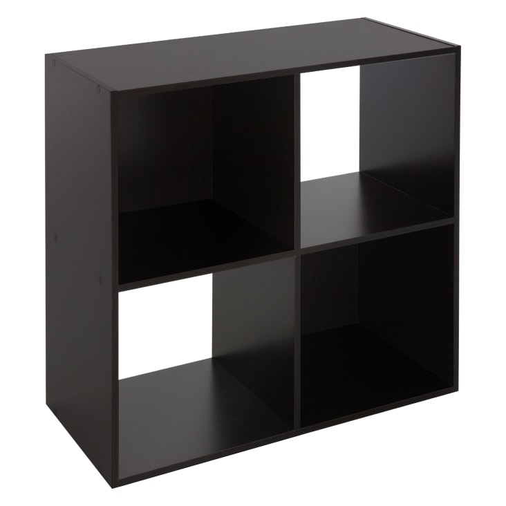 4 compartimentos forma cubo negro mueble | du Monde