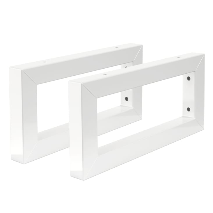 Set de 2 soportes de pared para estante flotante consola acero blanco