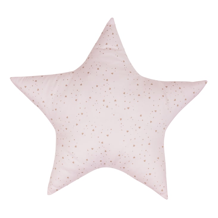 Cuscino decorativo a forma di Stella in cotone BIO rosa NATURAL