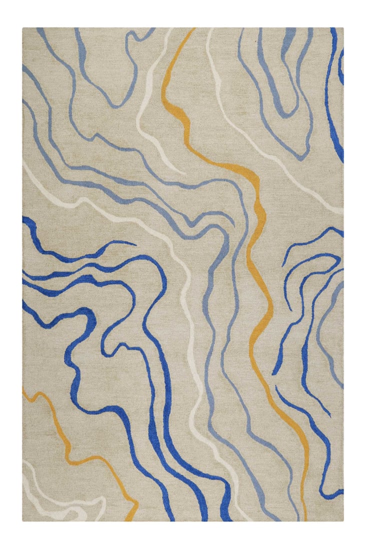 Kurzflor Teppich beige, 200x290 du kunstvolles Design, Wohnzimmer, | DRIVE Monde Maisons Büro