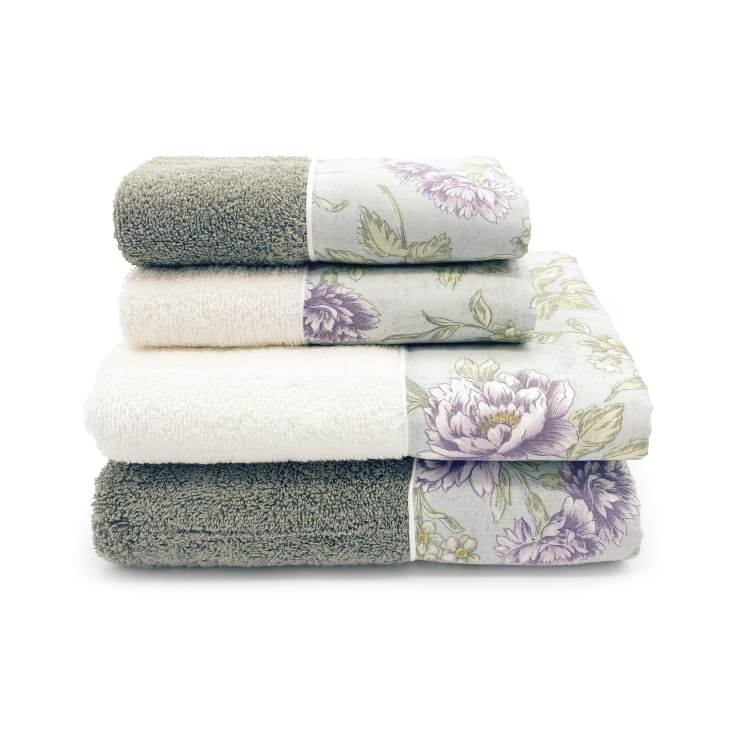 Acquista Set di 6 asciugamani da bagno, viso, mani, capelli, set di  asciugamani ricamati con perline jacquard 50x90 cm 100% cotone