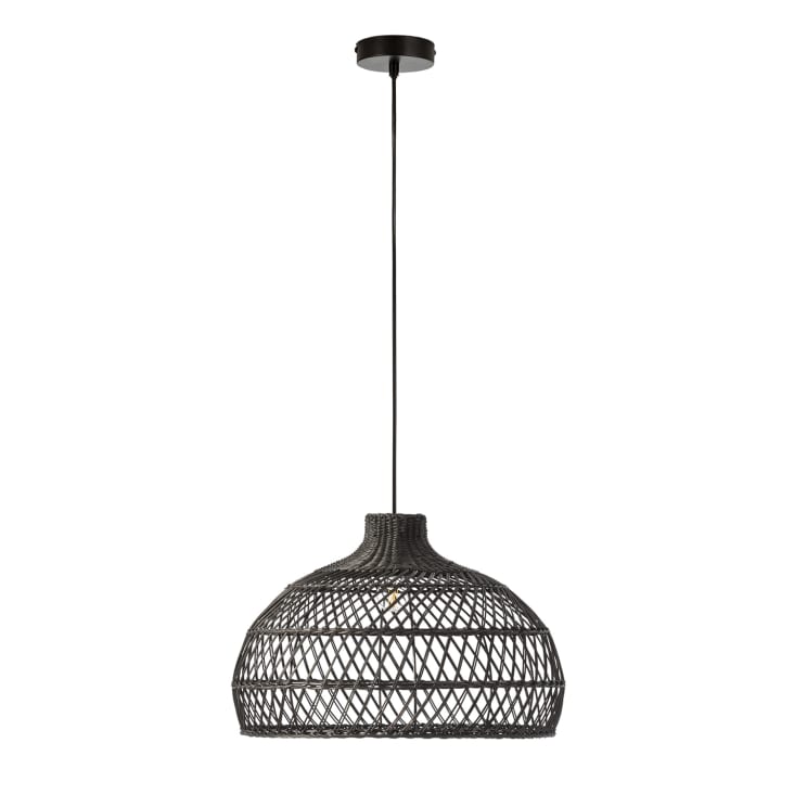 Lampada da soffitto in rattan naturale in Nero, diametro 46 cm HOSHI