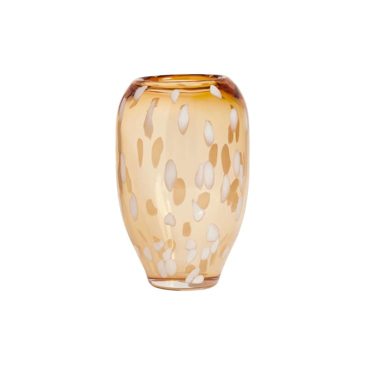 Vase orange en verre Ø14xH23cm Jali Maisons du Monde