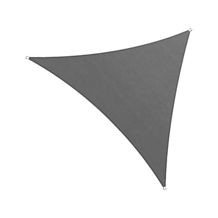 Vela ombreggiante triangolare per esterno anti uv in poliestere grigio  OUTSUNNY