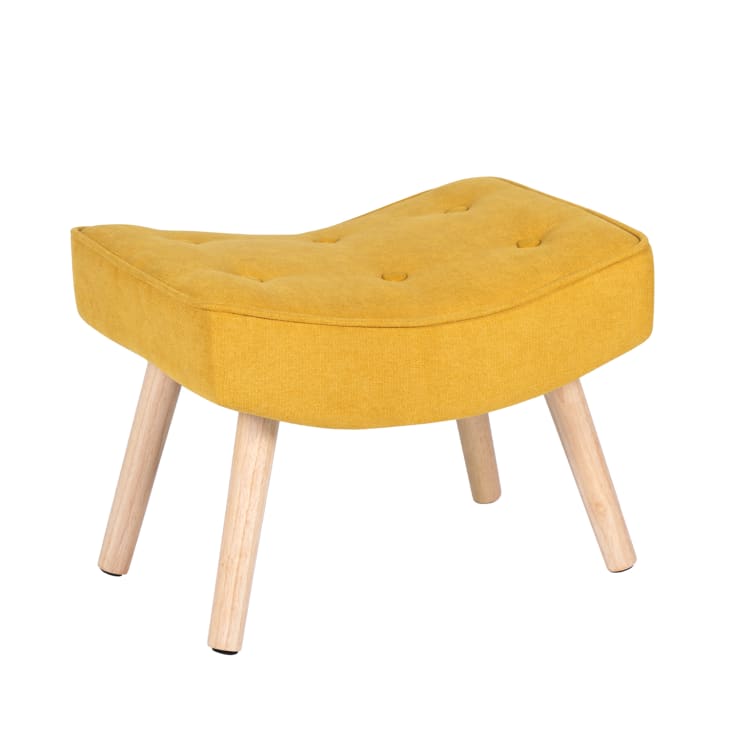 Pouf poggiapiedi in cotone intrecciato a mano 45 x 30 cm cotone beige