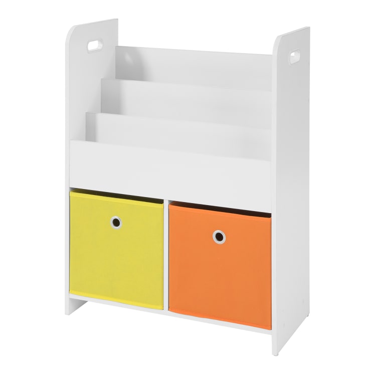 AIYAPLAY - Bibliothèque Enfant Mobile Sur Roulettes - 4 Niveaux Rangement Bois De Pin Mdf Vert