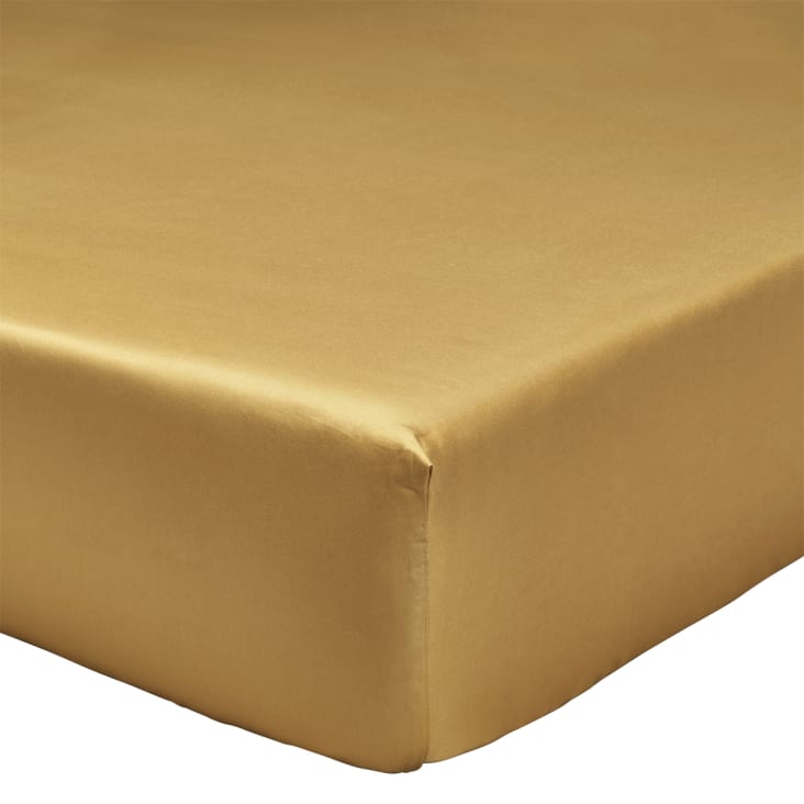 Drap plat 100% Coton 140X190 cm SOLEIL d'OCRE Jaune - ve