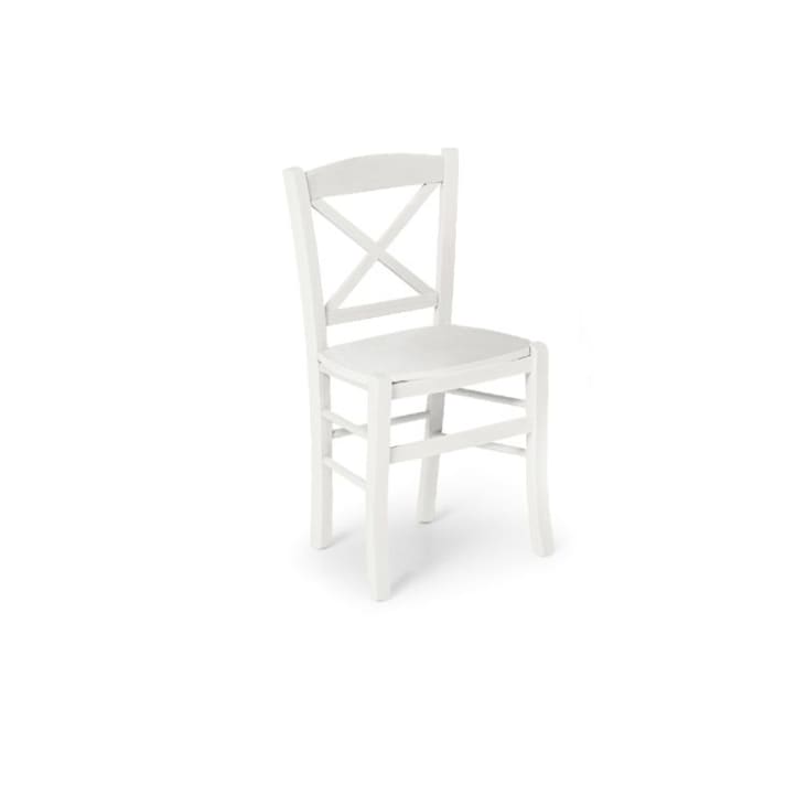 Set di 2 sedie in legno bianche TIBURTINA