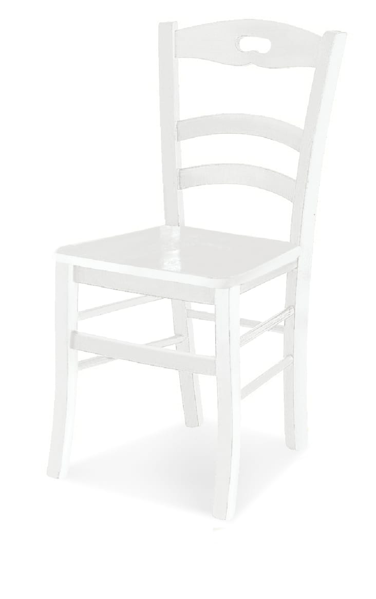 Set di 2 sedie in legno bianche