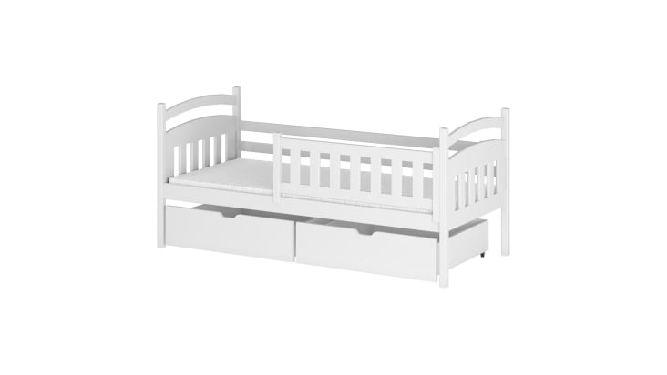 Cama infantil de madera de pino gris 90x190 TERRY