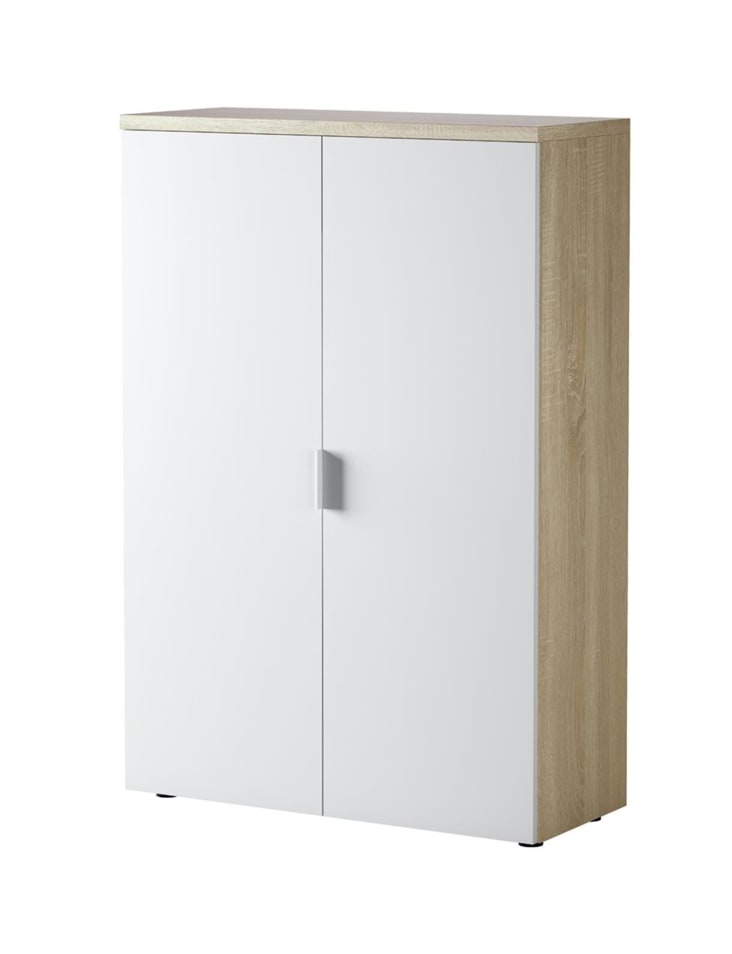 Armoire polyvalente a 2 portes effet bois blanc 80x33 cm Dionisio Maisons du Monde