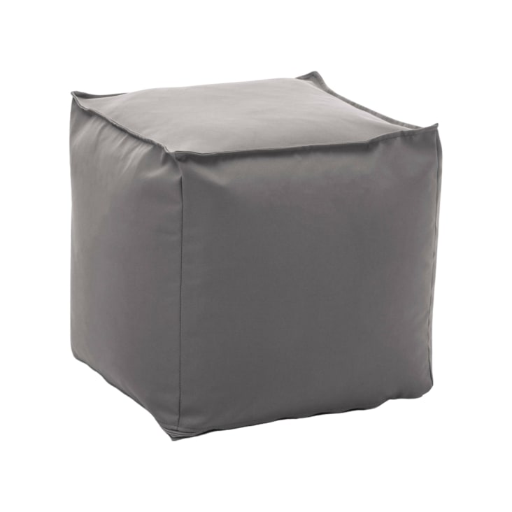 MeowBaby® Pouf in Velluto a Coste Quadrato per Bambini 60x60x35 Grigio