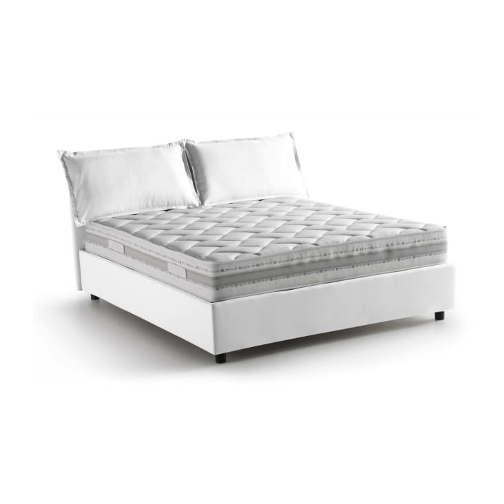 Letto matrimoniale Dmelott, Letto contenitore con rivestimento in