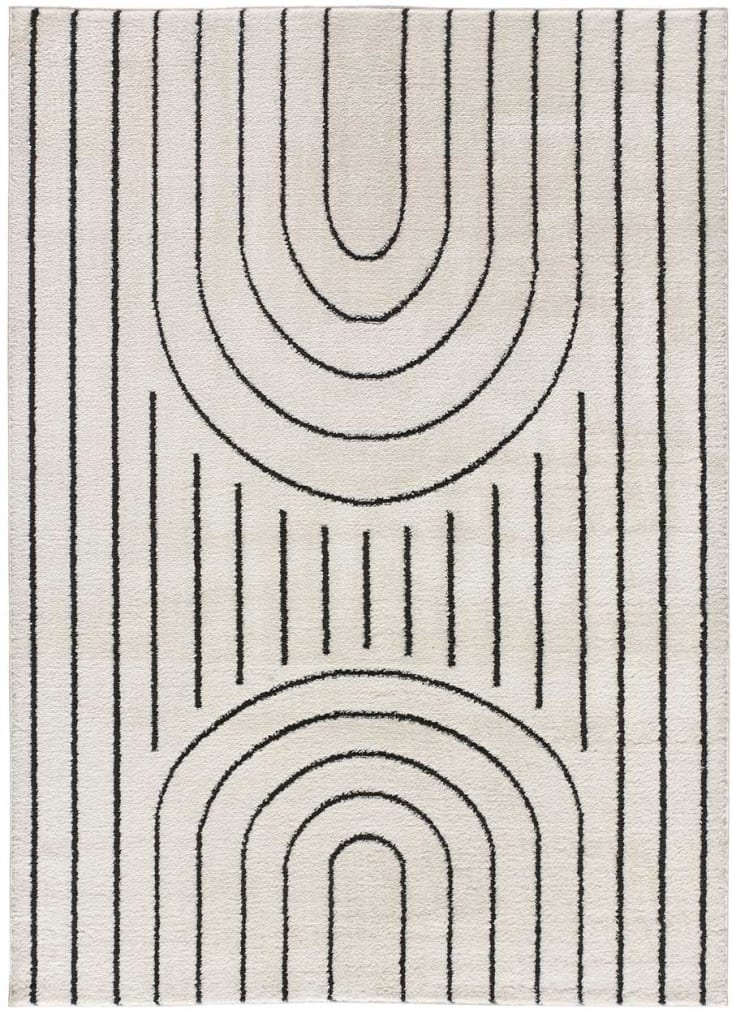 Tappeto in stile scandinavo bianco goffrato, 160X230 cm BLANCHE