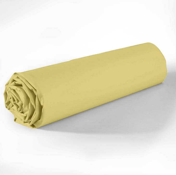 Drap Housse coton jaune 140x190 cm UNI BP