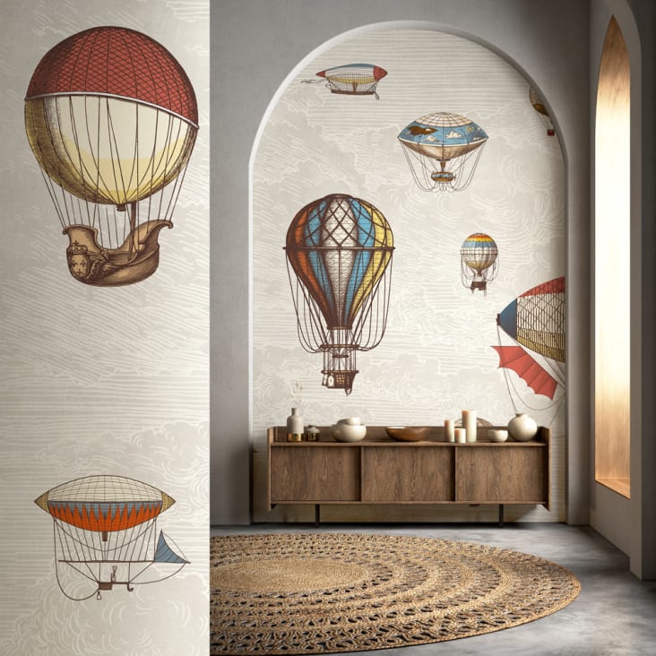 Carta da parati TNT Goffrata Stile Vintage Bianco e Nero 500x300 cm