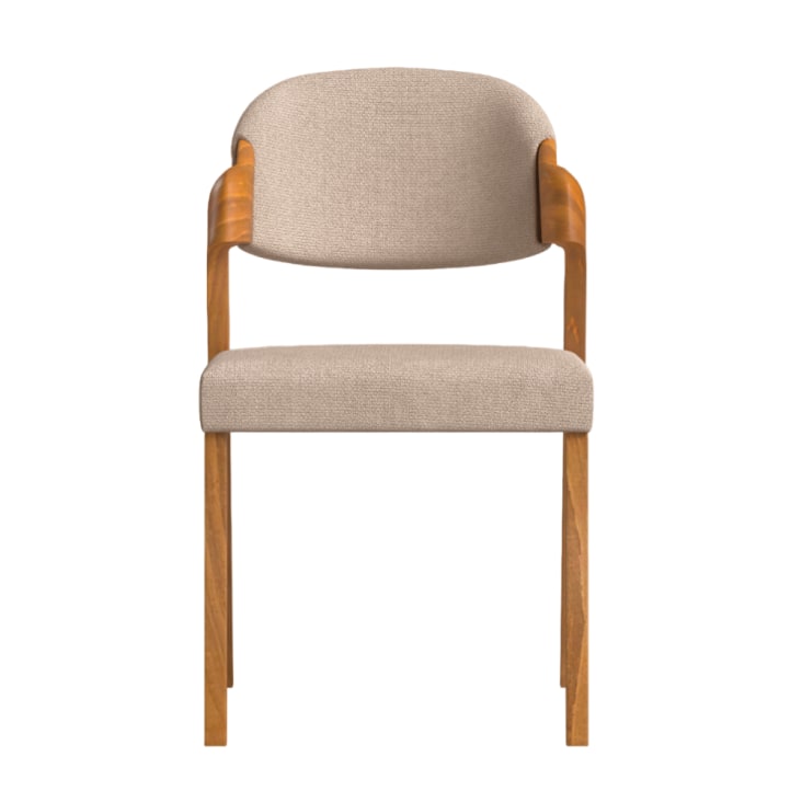 Stuhl mit handgefertigtem, recyceltem Celka Stoff, du Hellbraun Maisons Monde in 